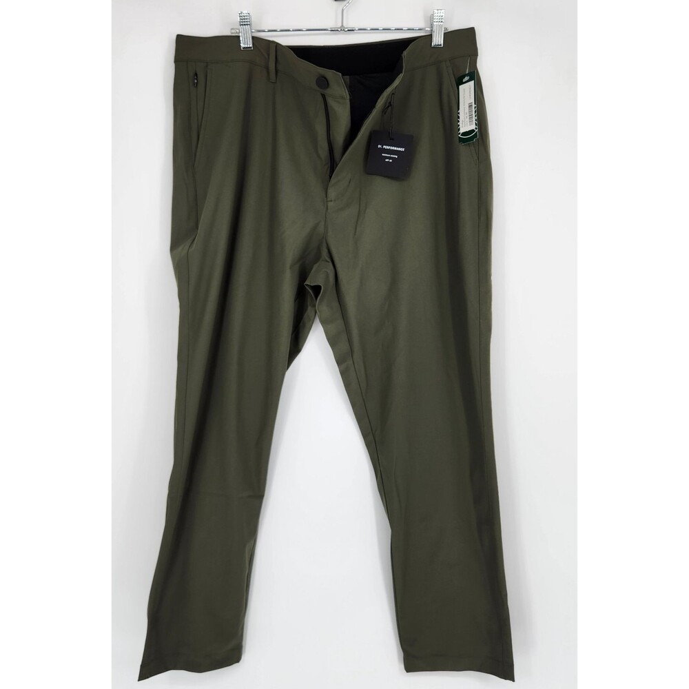 01.Algo Men's Olive Size 36X30 WarpTech Commuter Athletic Fit Trousers‎ NWT